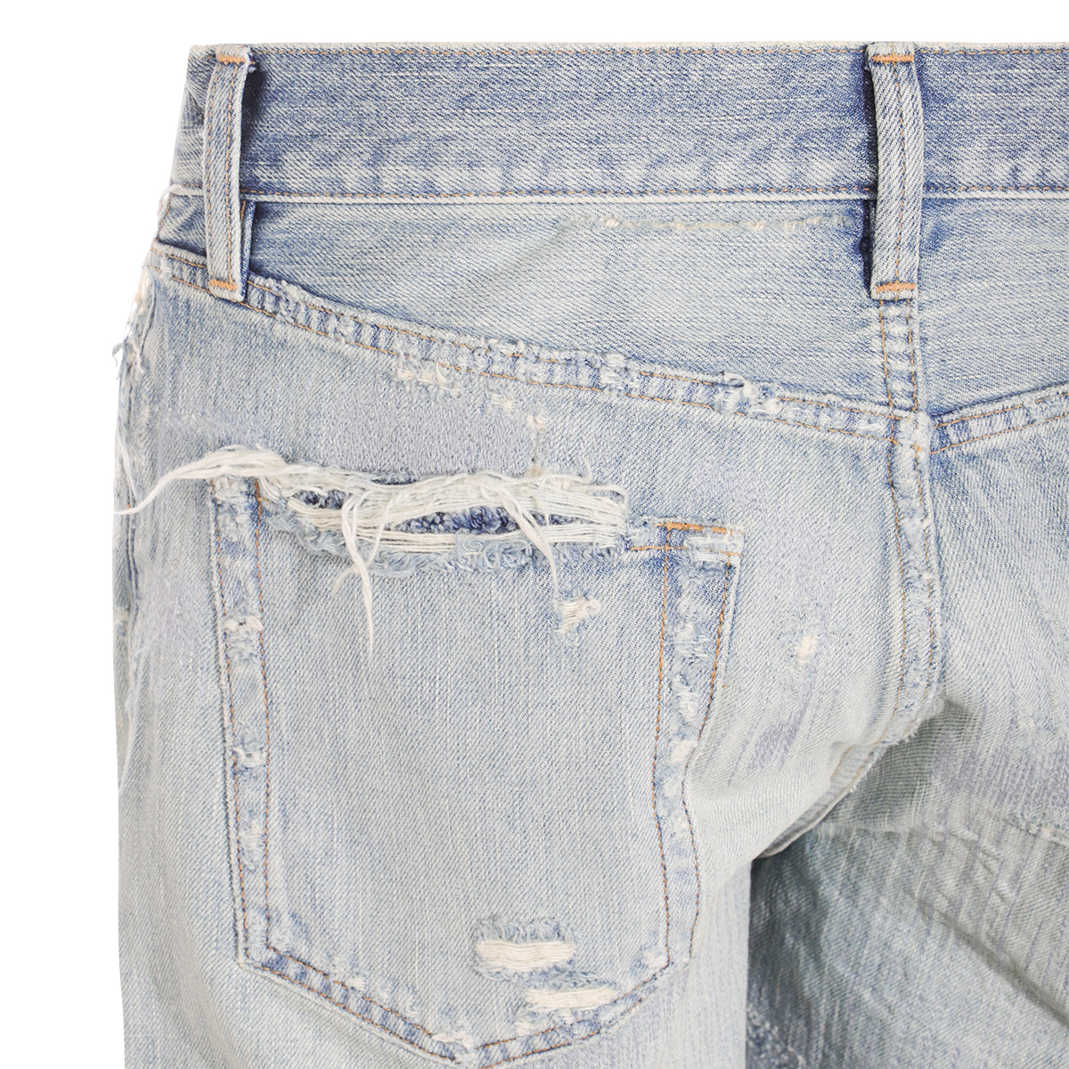 LIGHT BLUE COTTON DENIM JEANS