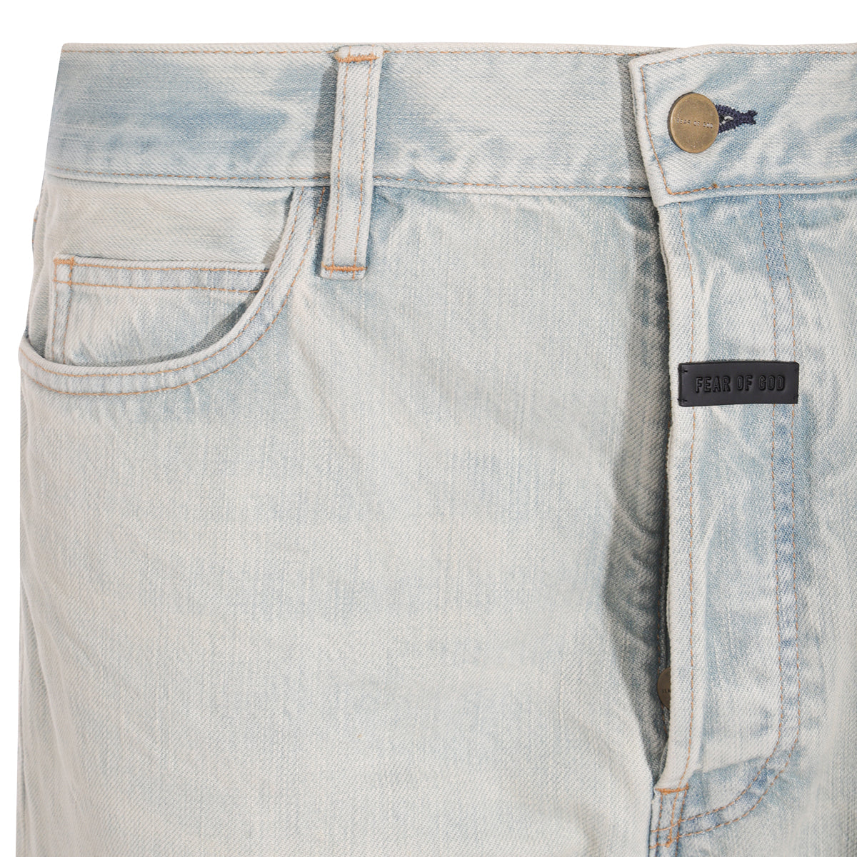 LIGHT BLUE VINTAGE COTTON DENIM JEANS