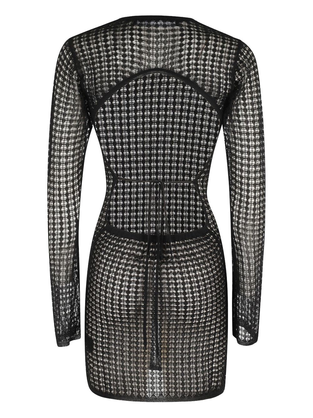 LONG-SLEEVED OPENWORK KNIT DRESS