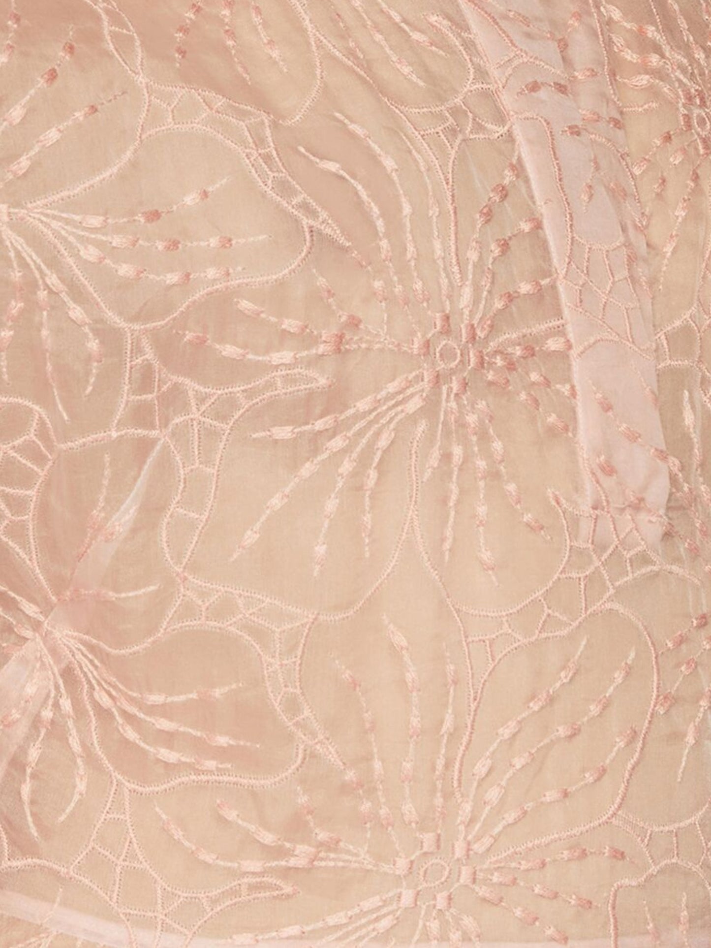 ORCHID-THEMED FLORAL EMBROIDERY DRESS