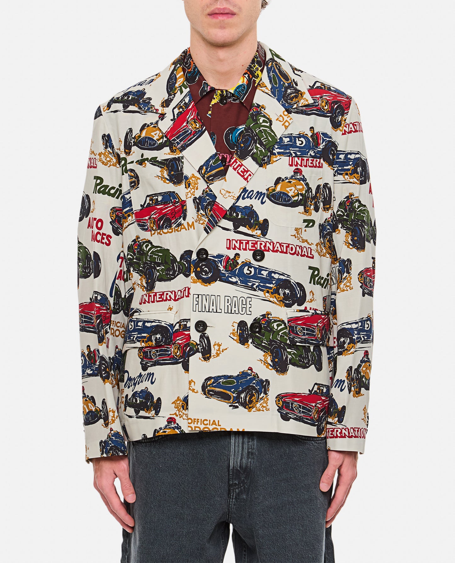 CAR RACE PRINT JACKET