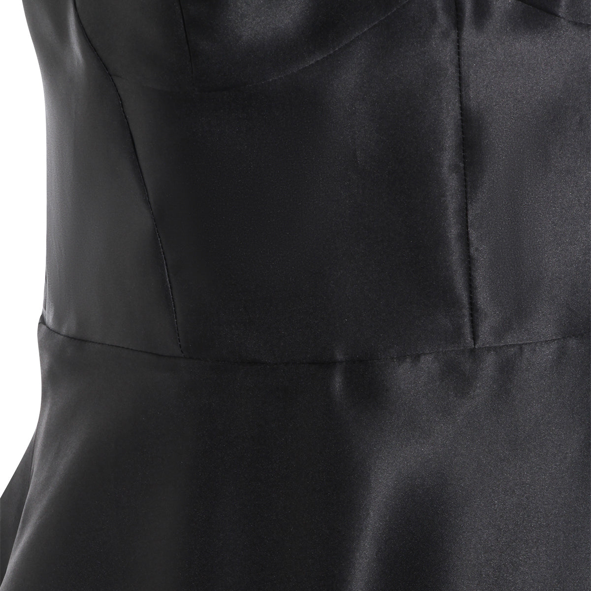 BLACK SILK MIDI DRESS