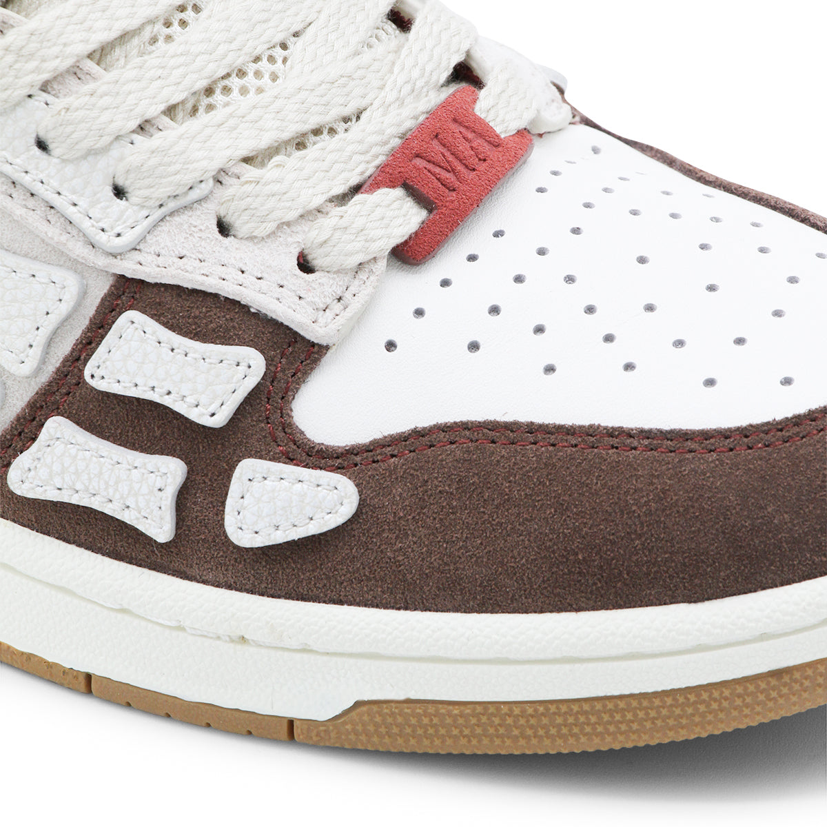 BROWN LEATHER SKEL TOP LOW SNEAKERS