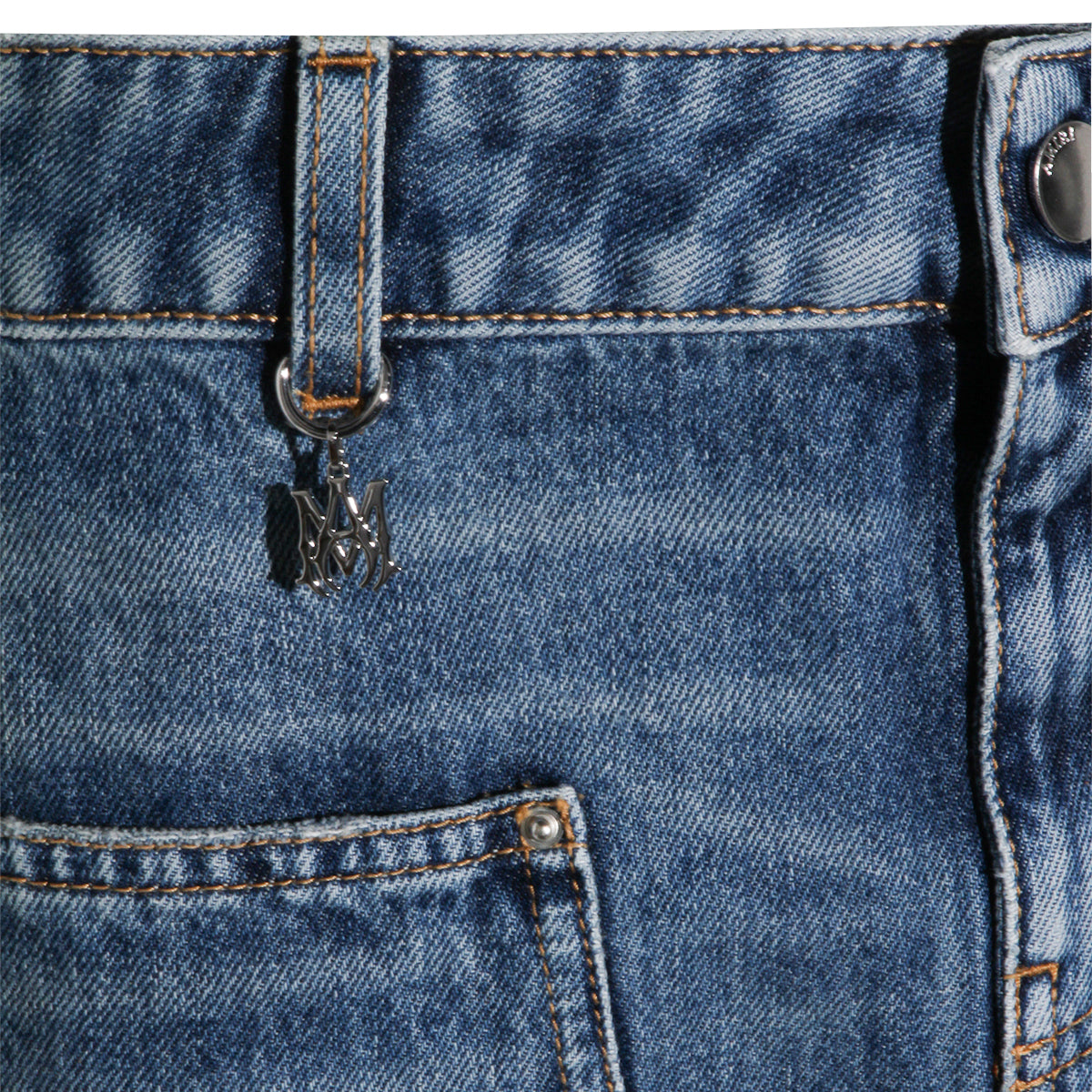BLUE COTTON DENIM SKIRT