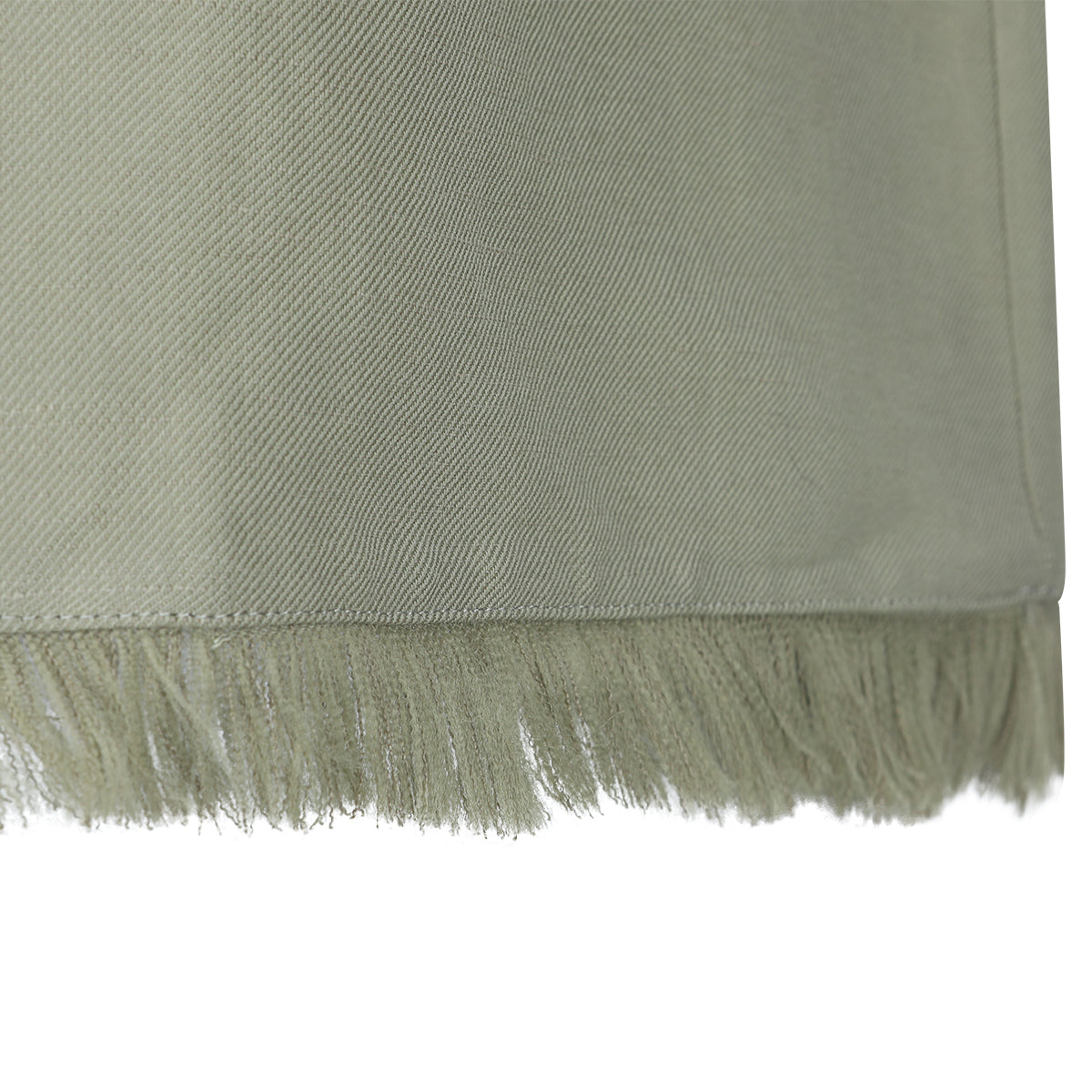 GREEN VISCOSE AND LINEN BLEND TOP