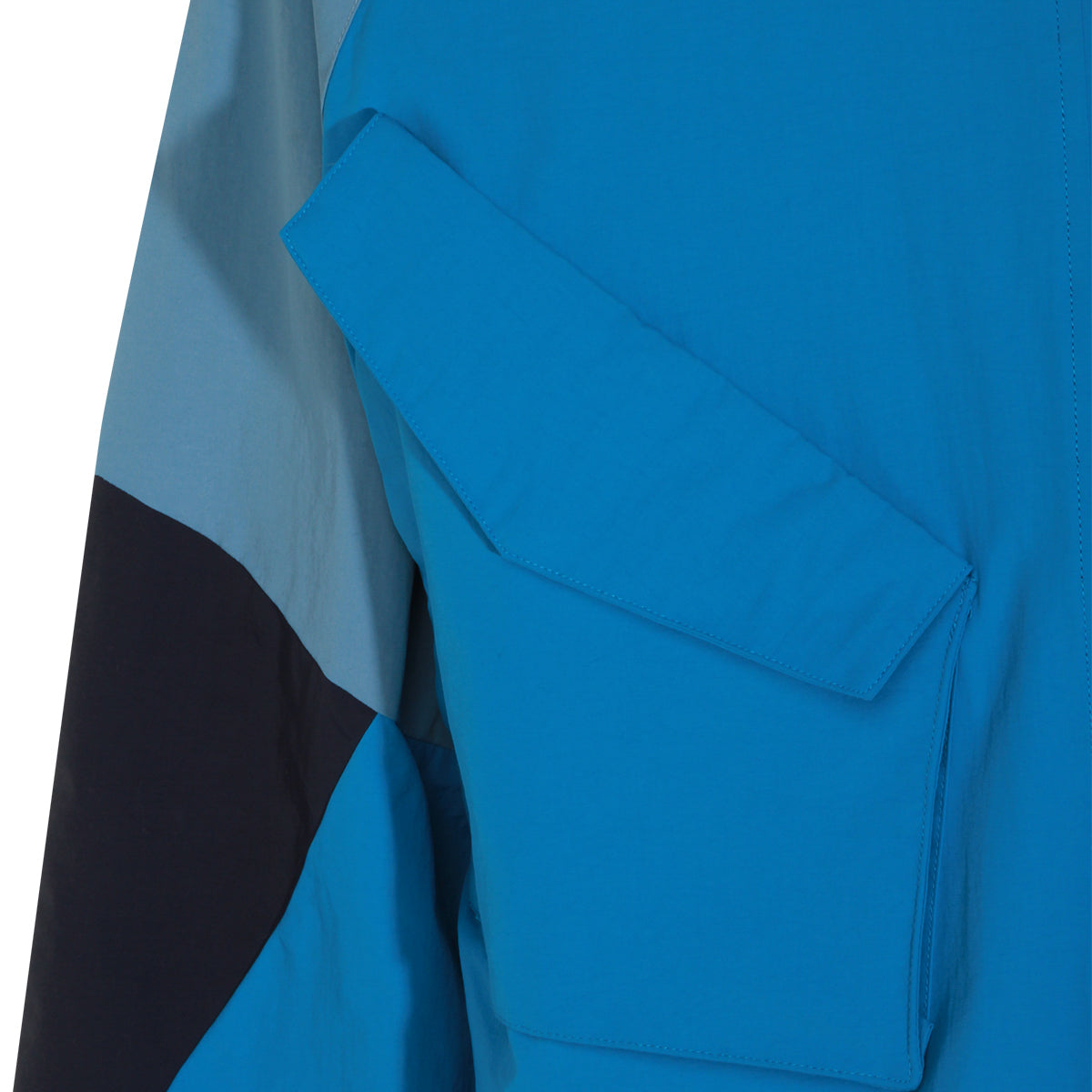 BLUE NYLON CASUAL JACKET
