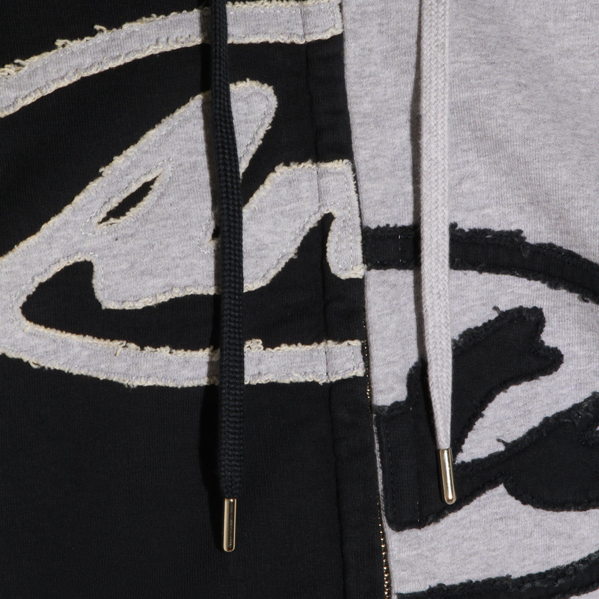 BLACK AND GREY COTTON SWEATSHIRT