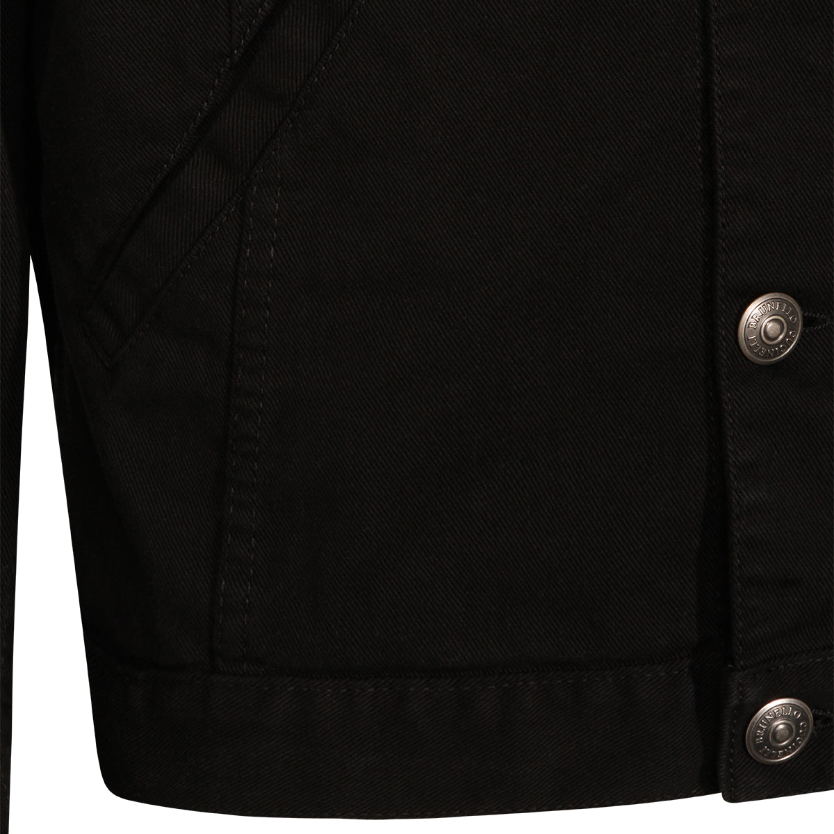 BLACK COTTON DENIM JACKET