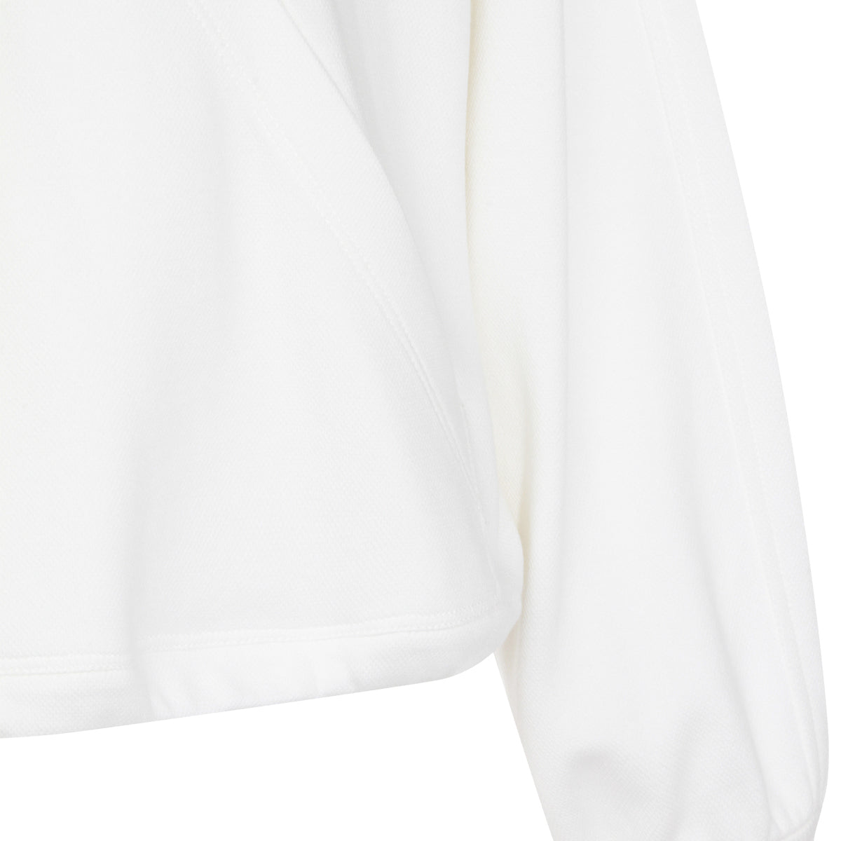 WHITE COTTON SWEATSHIRT