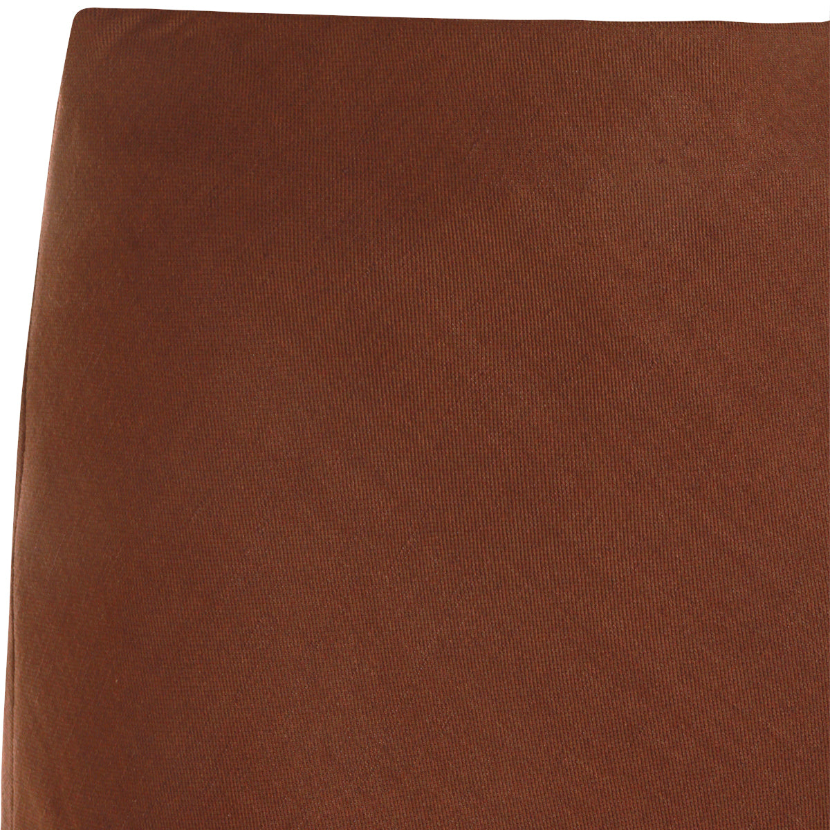 BROWN VISCOSE LINEN BLEND SKIRT