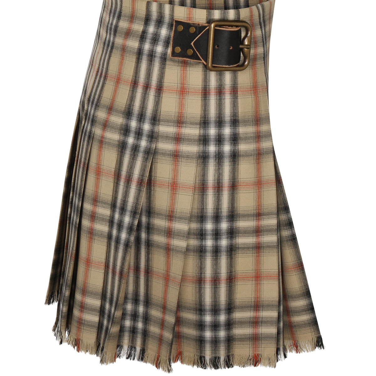 BEIGE WOOL SKIRT