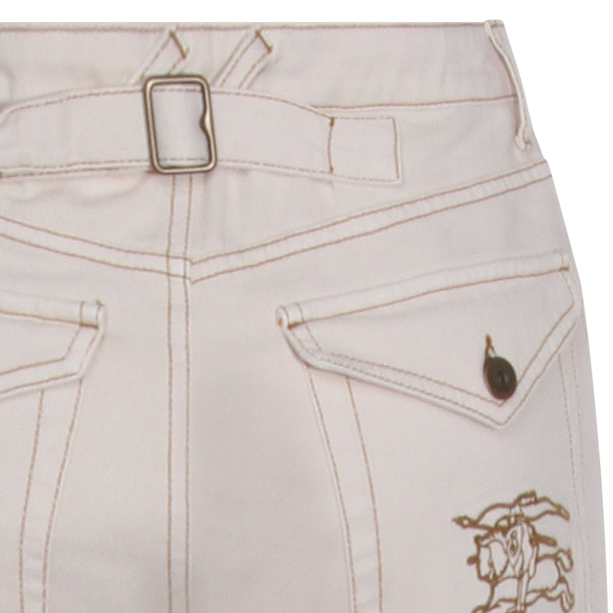 WHITE COTTON DENIM JEANS