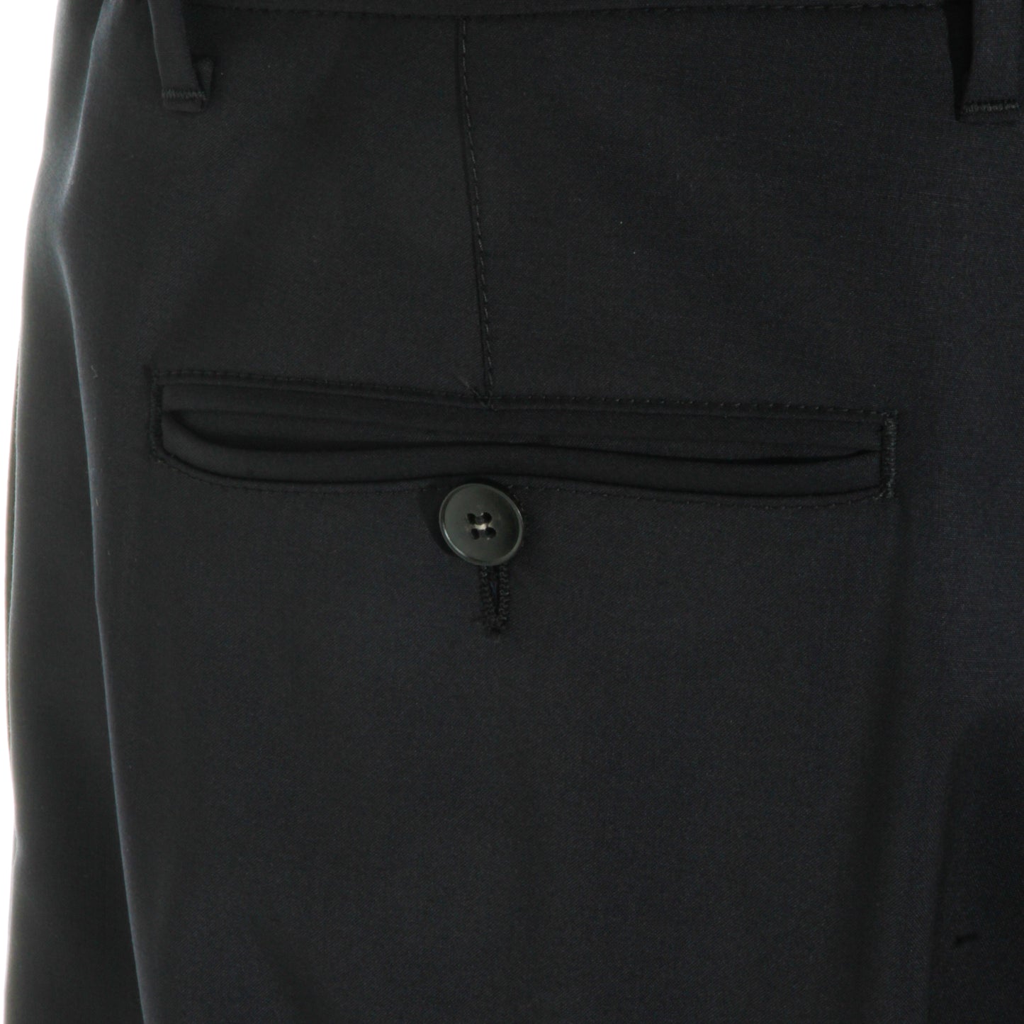 BLACK WOOL STRETCH PANTS