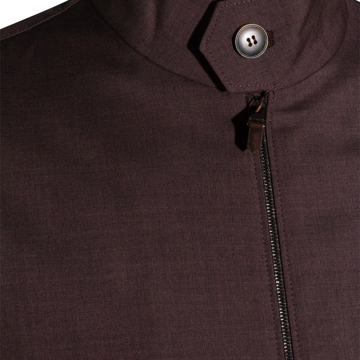 BROWN WOOL CASUAL JACKET