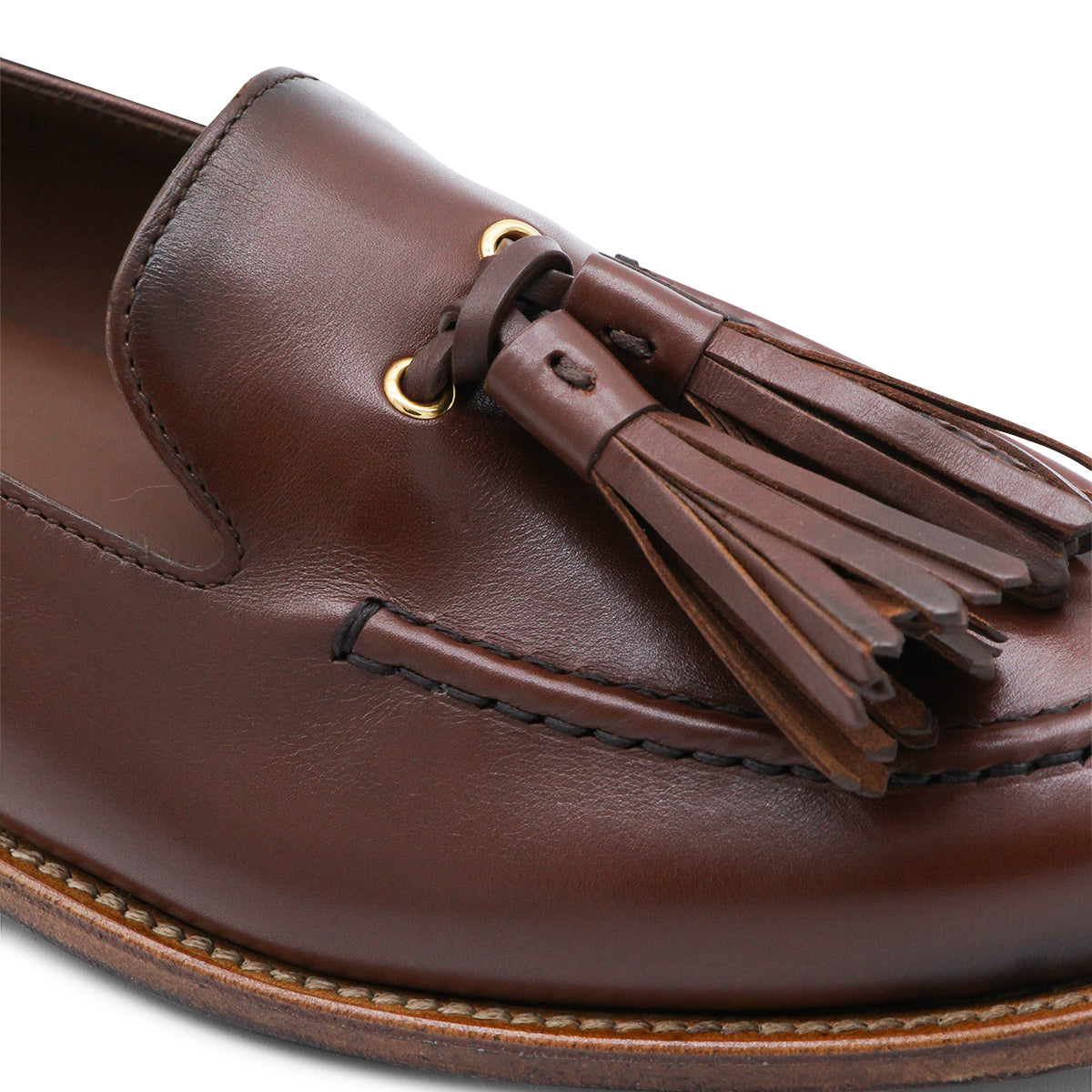 COGNAC LEATHER LOAFERS