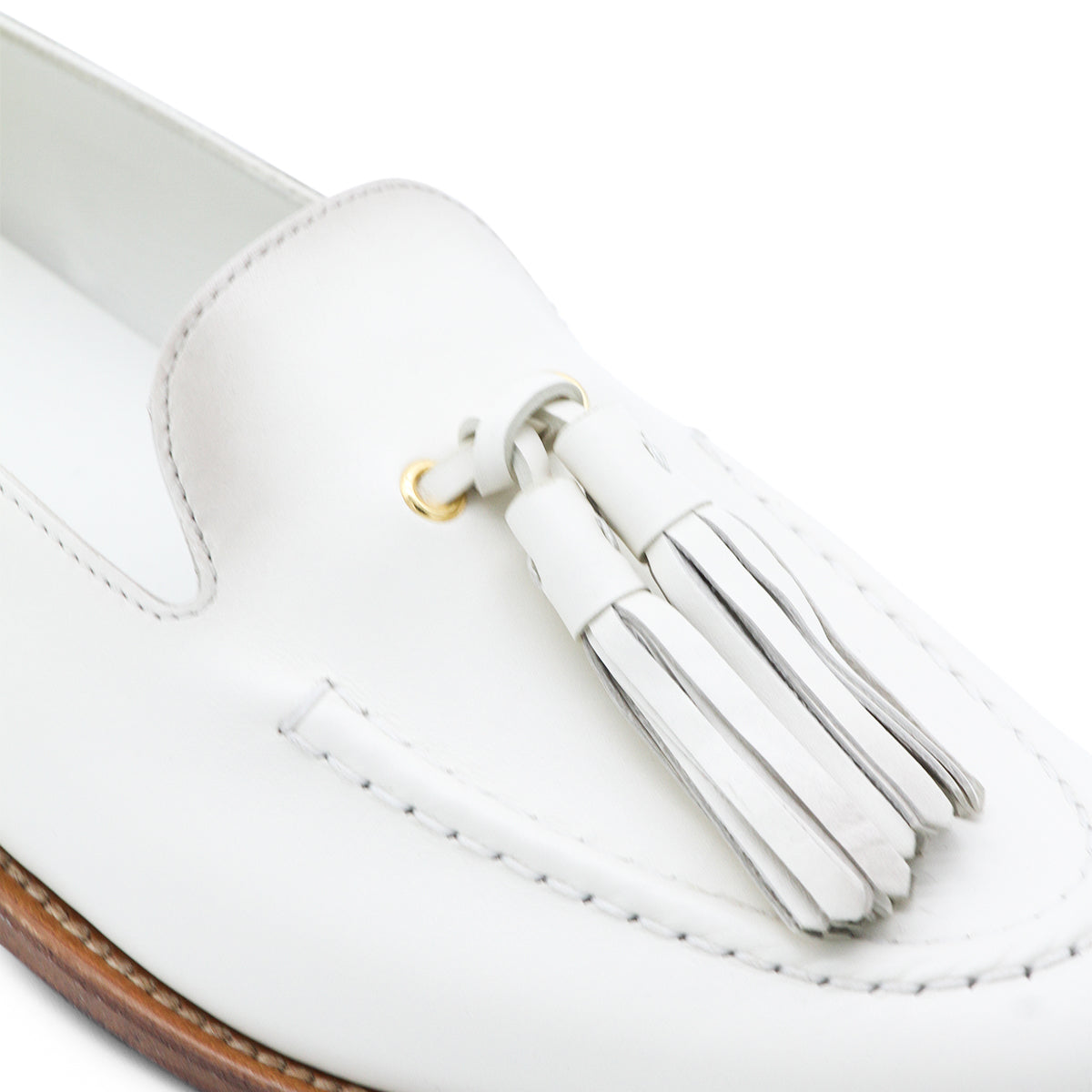 IVORY LEATHER LOAFERS