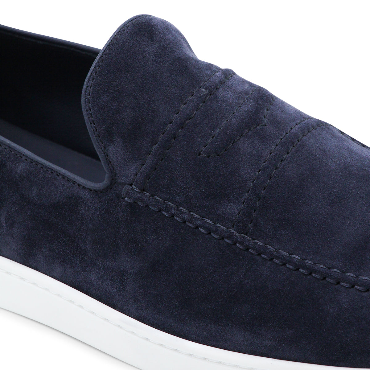 NAVY LEATHER LOAFERS