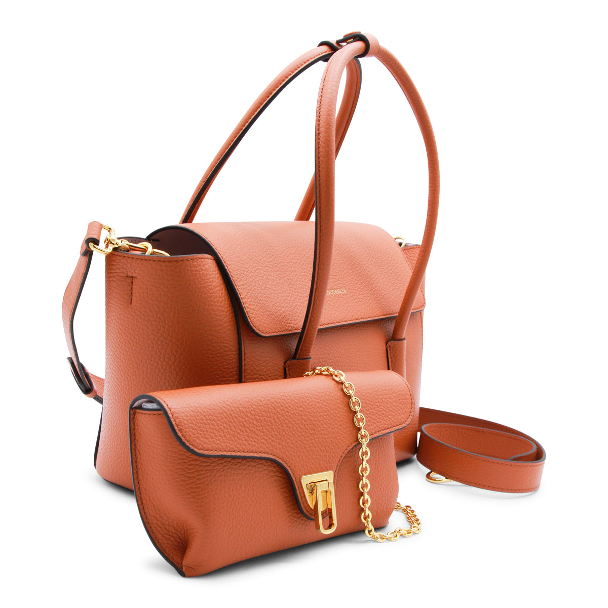 CRAB LEATHER TOP HANDLE BAG