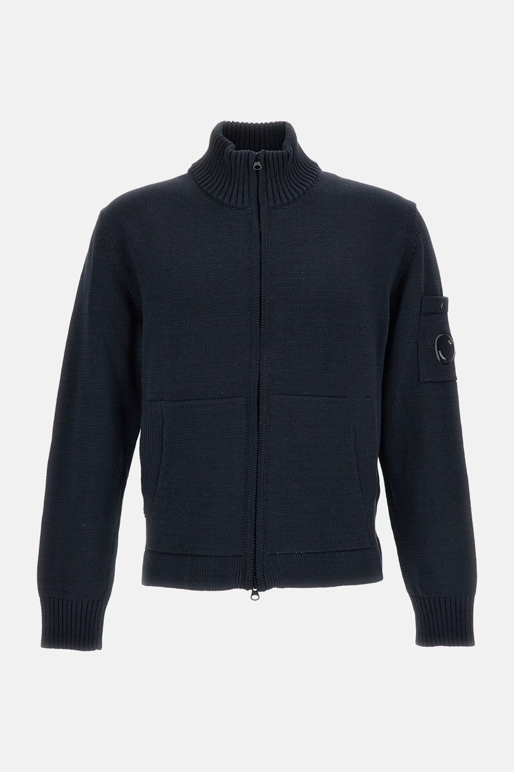 COMPACT COTTON ZIPPED CARDIGAN