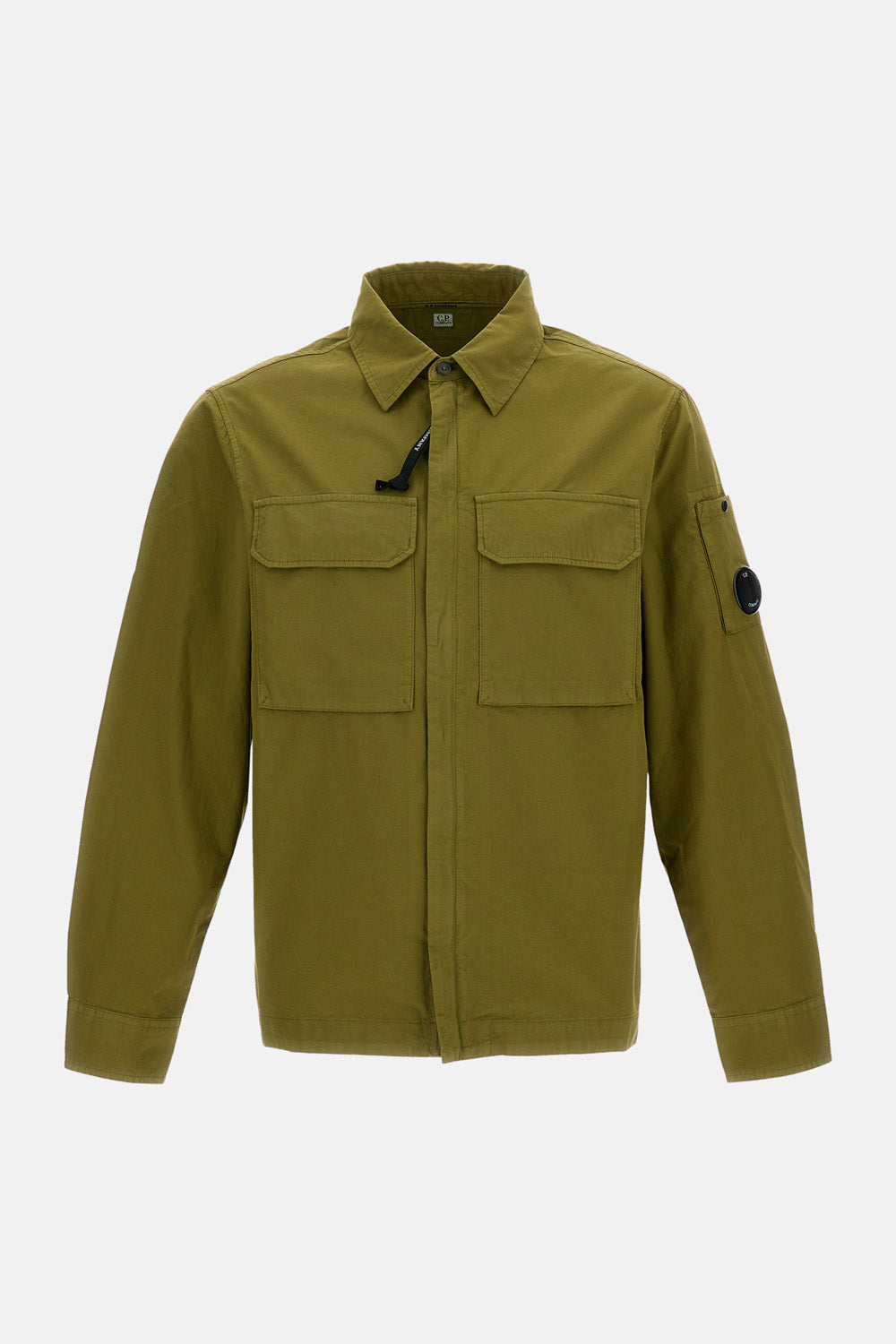 ORGANIC GABARDINE ZIP-UP OVERSHIRT