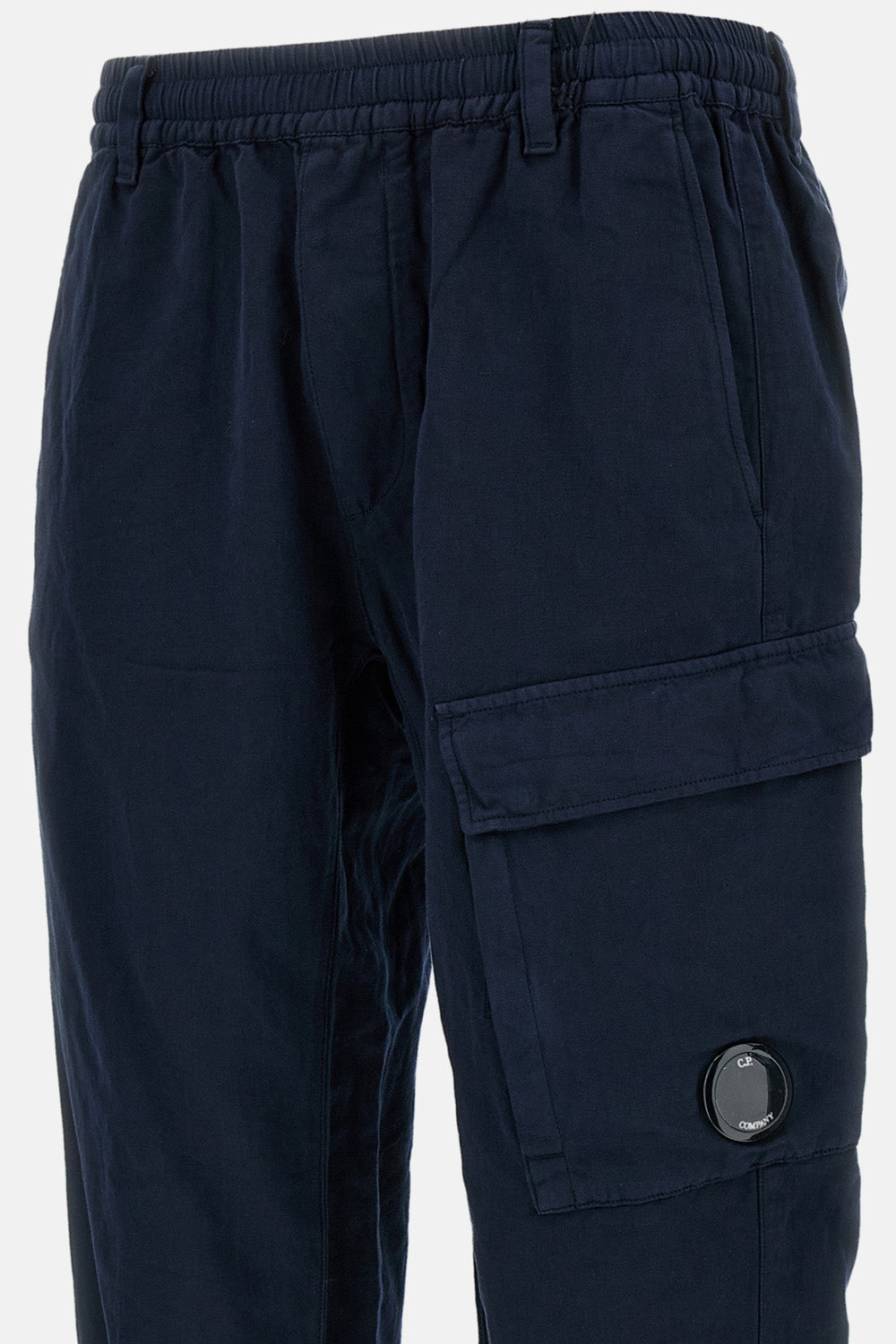 LINEN BLENDED CARGO TROUSERS