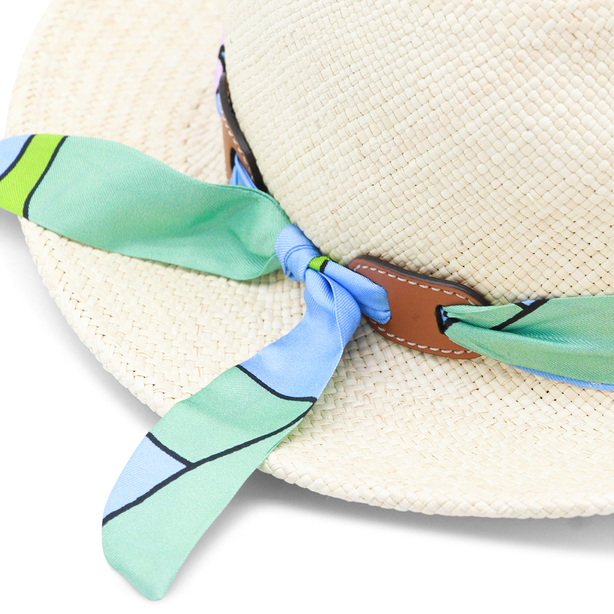NATURAL RAFFIA FEDORA HAT