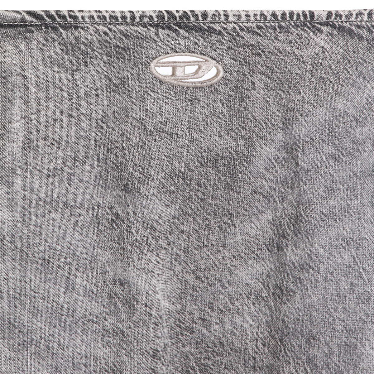GREY COTTON MIDI SKIRT
