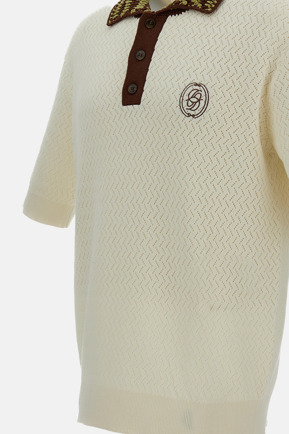 AJOURÉ D MIROIR KNIT POLO SHIRT