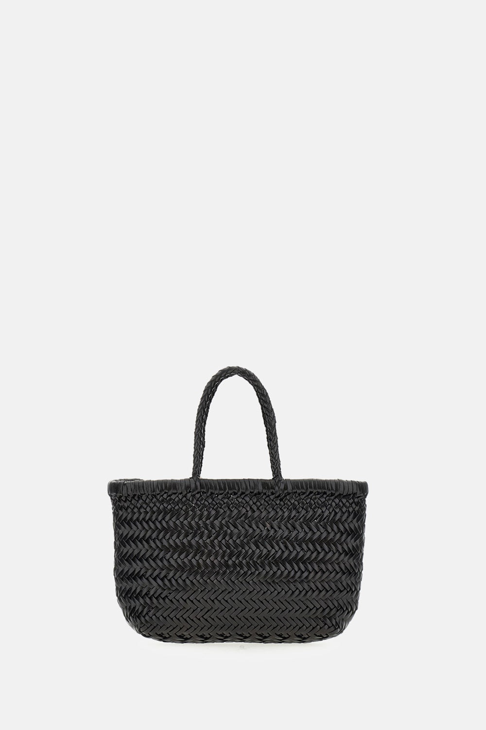 WOVEN LEATHER BASKET 'GORA'