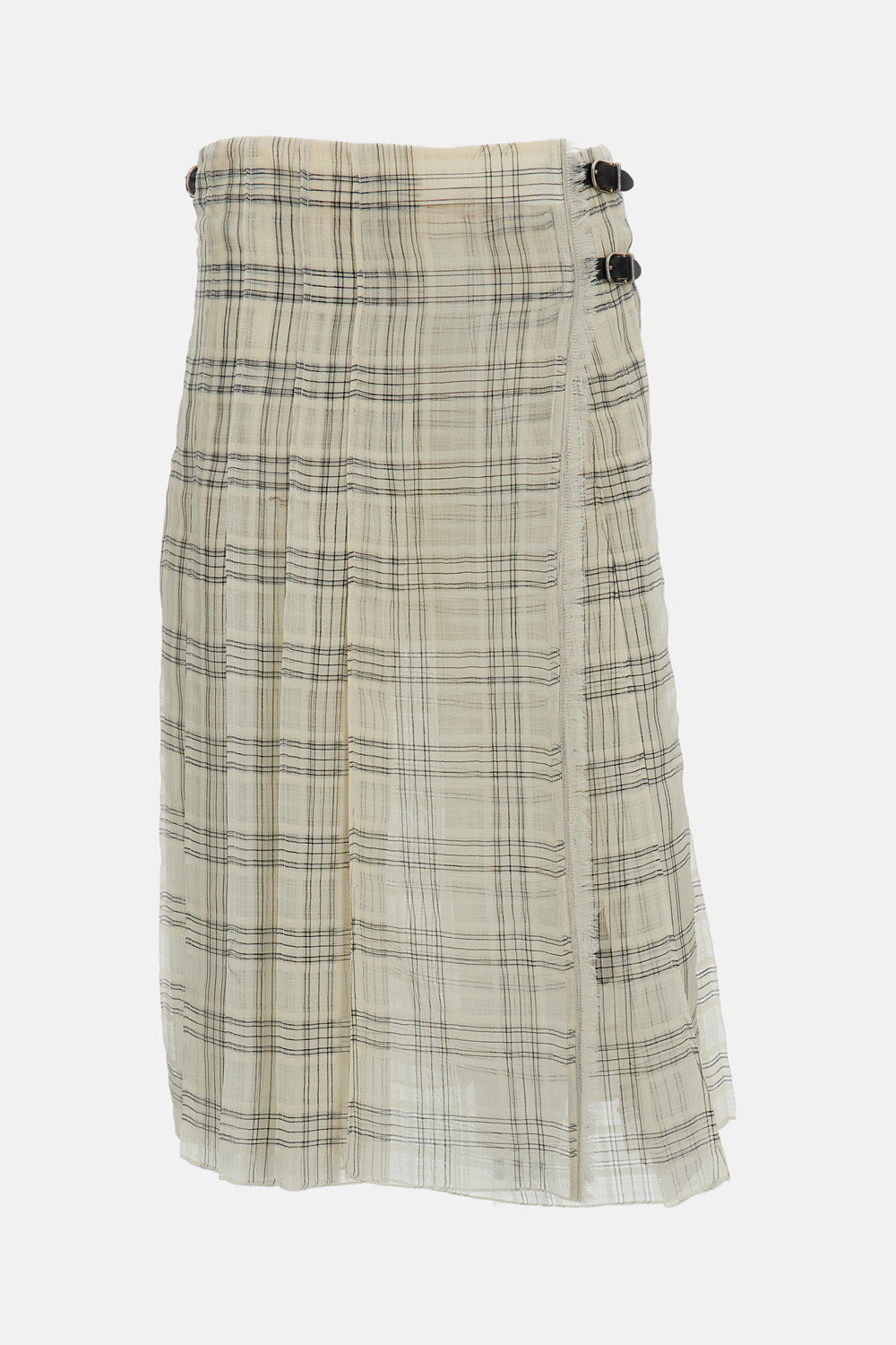 MIDI CHECKED KILT SKIRT