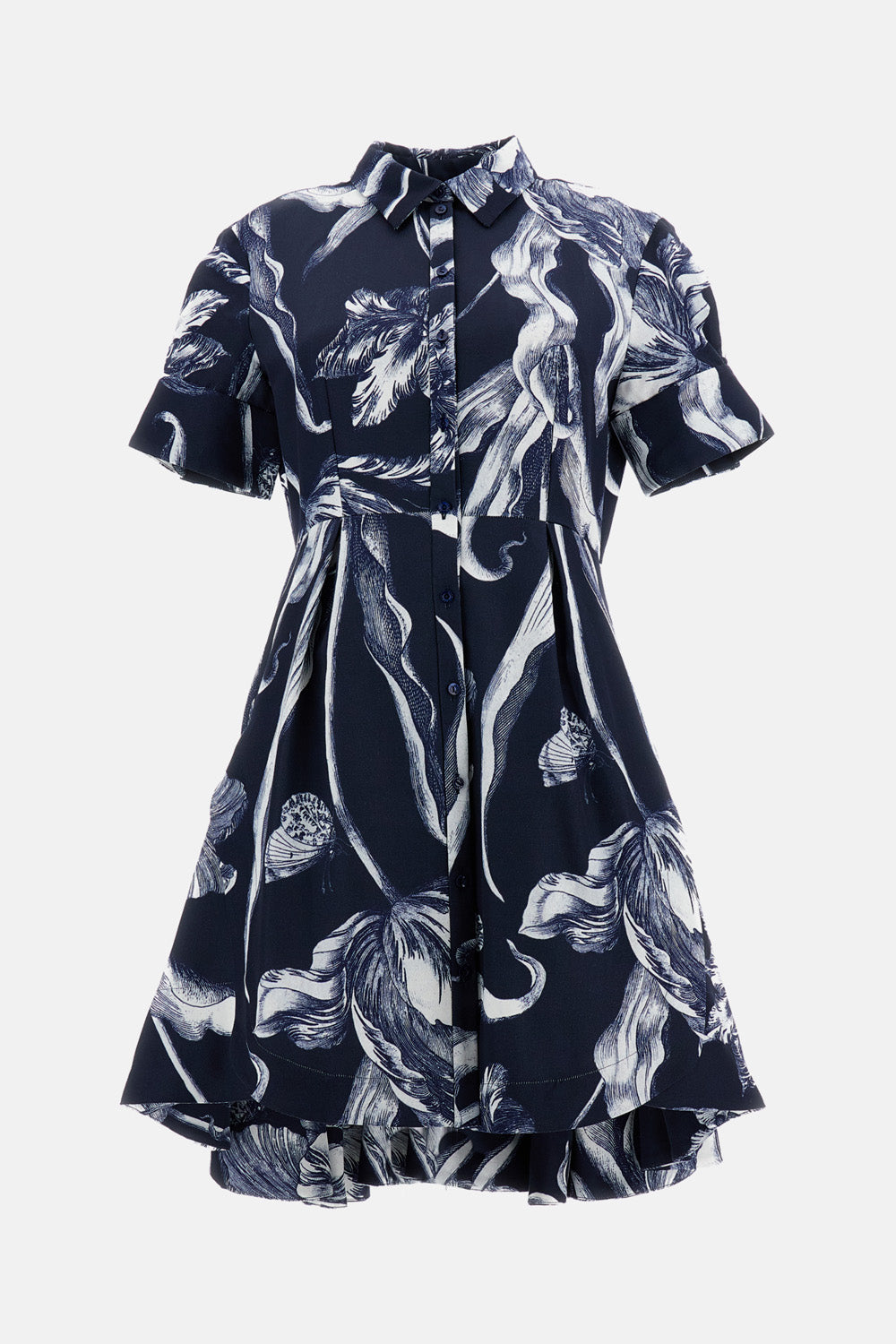 SHORT SLEEVE MINI SHIRT DRESS
