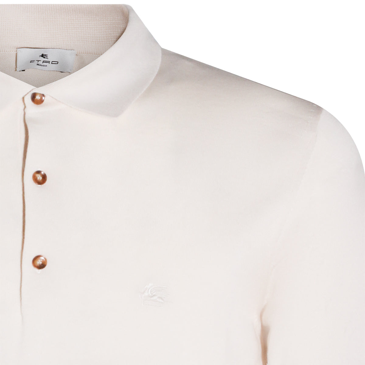 CREAM COTTON POLO SHIRT