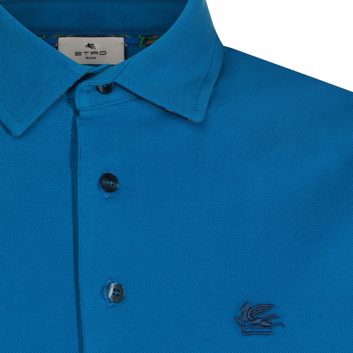 BLUE COTTON POLO SHIRT