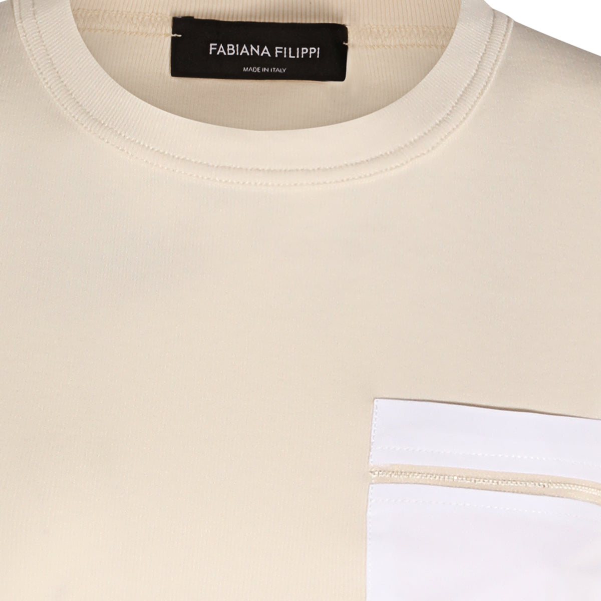 CREAM COTTON T-SHIRT