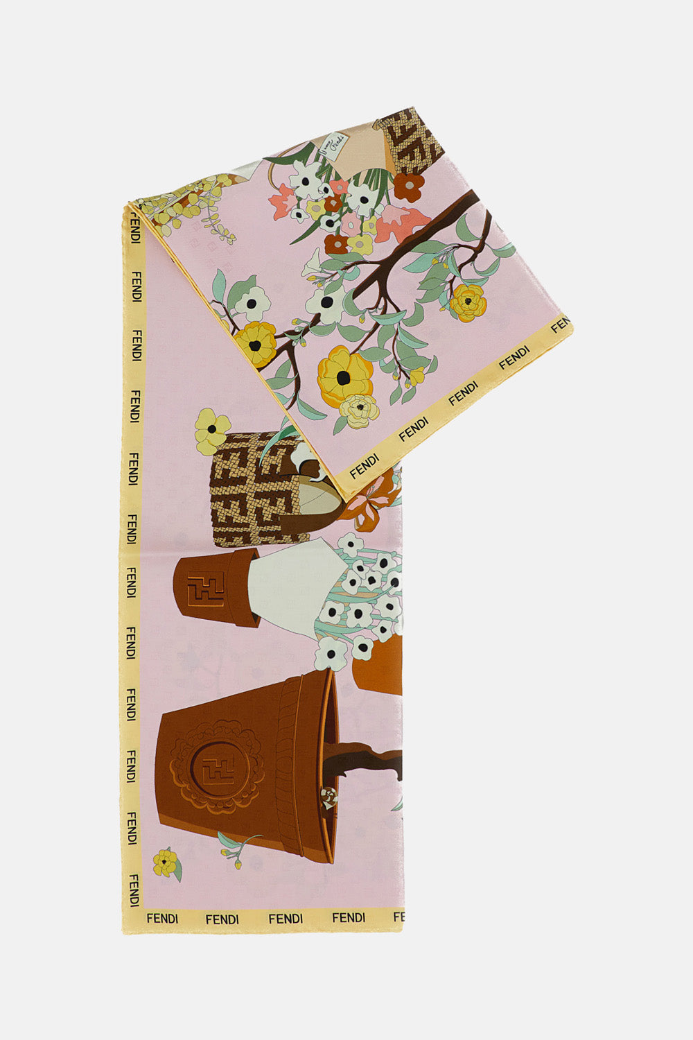 FENDI GARDENING PRINTED FOULARD