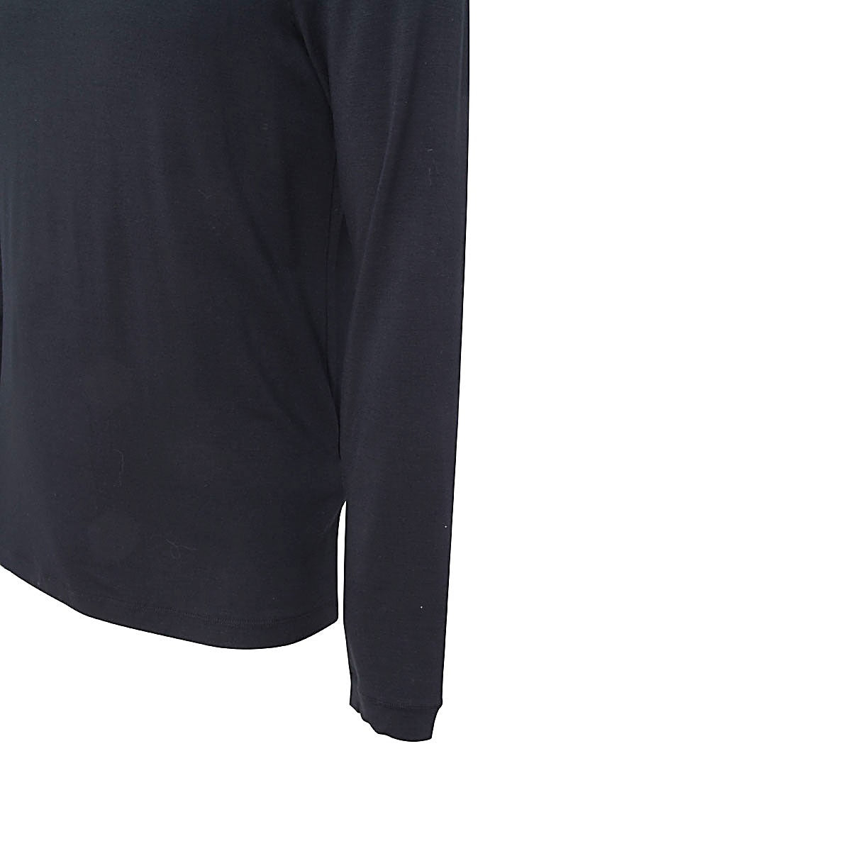 BLUE VISCOSE BLEND T-SHIRT