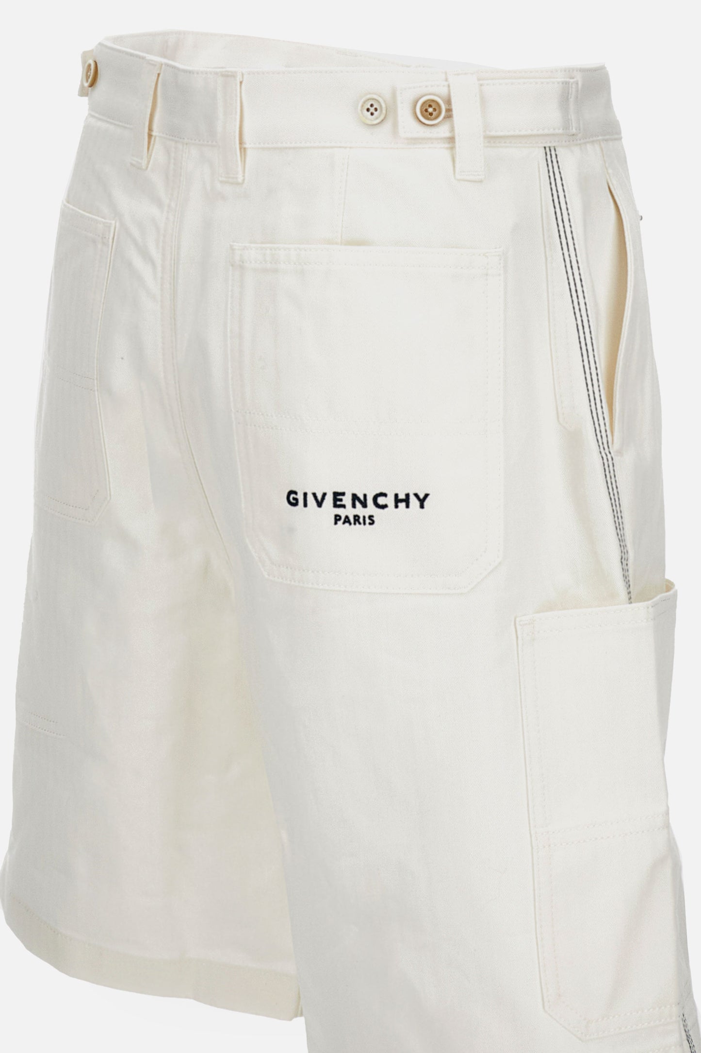 DENIM SHORTS WITH PATCH POCKETS