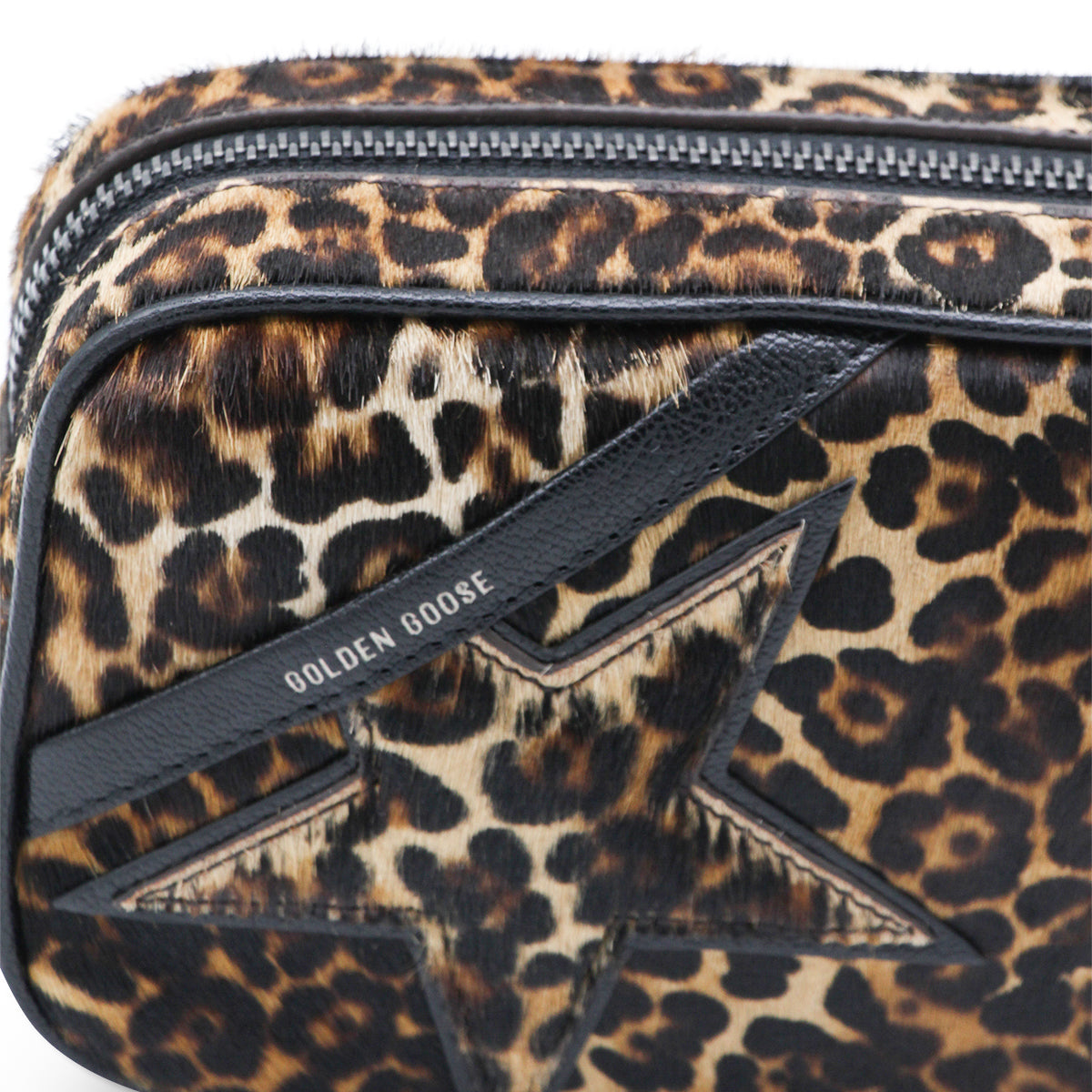 BEIGE AND BROWN LEATHER CROSSBODY BAG