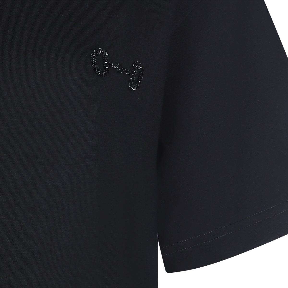 BLACK COTTON T-SHIRT