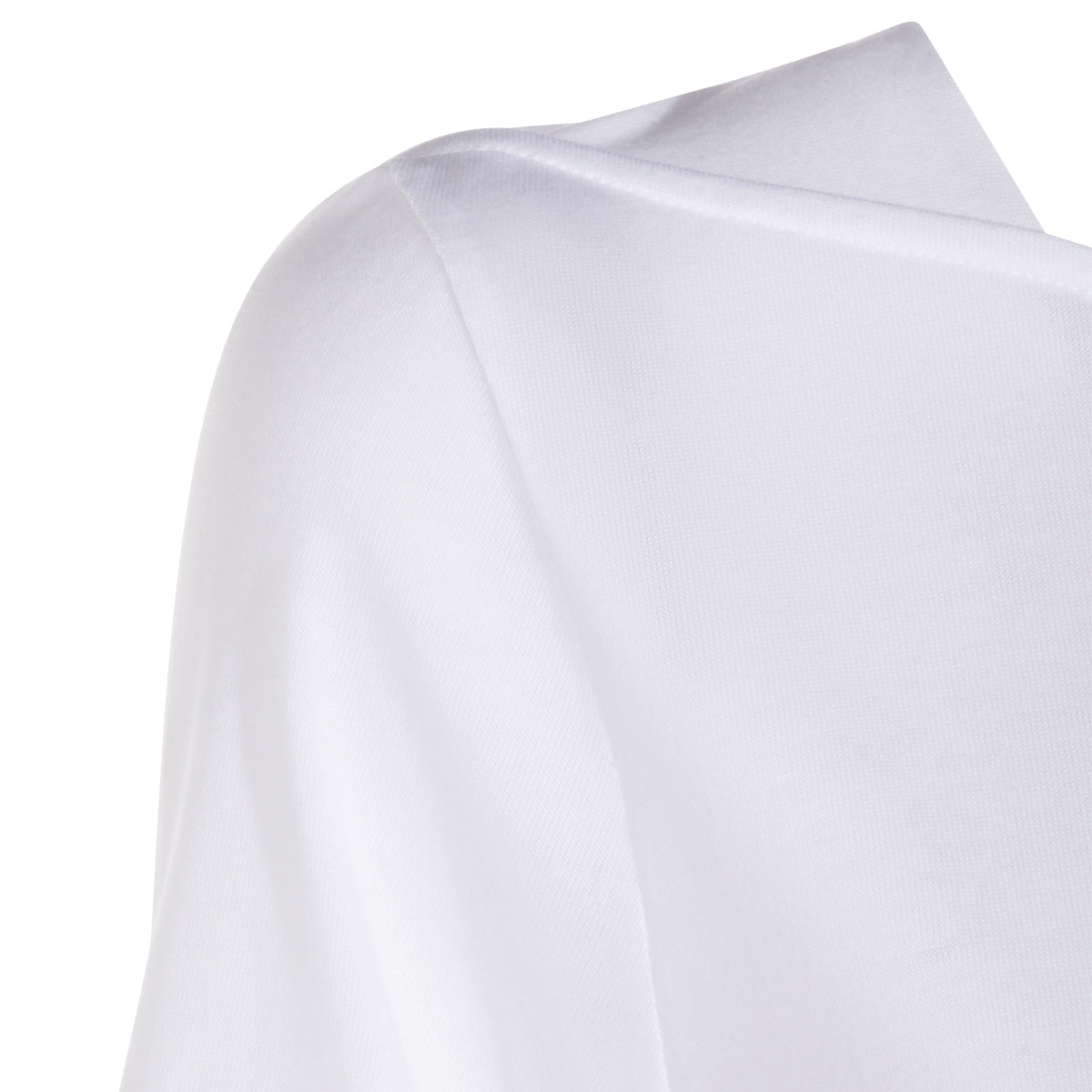WHITE COTTON MIDI DRESS