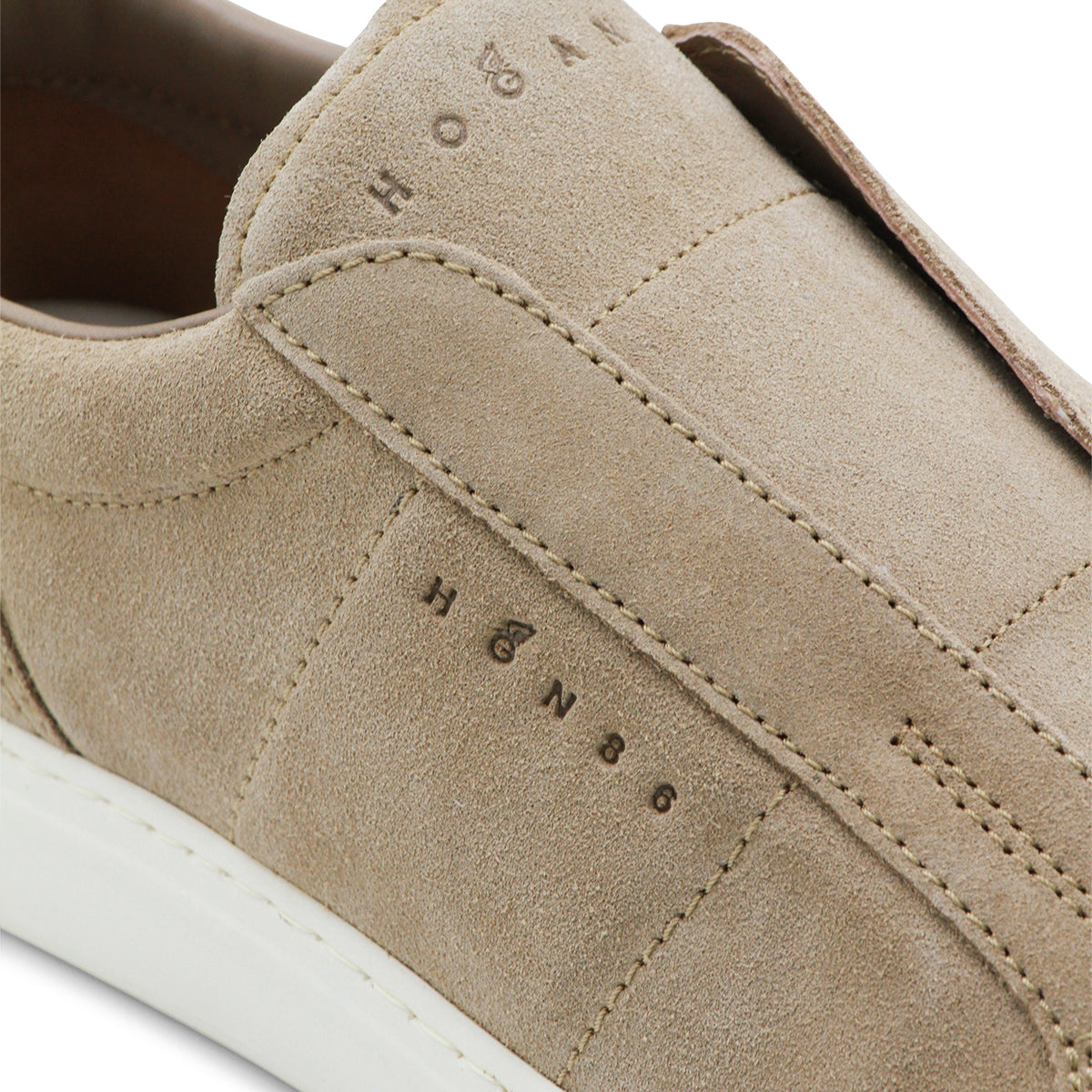 BEIGE SUEDE SLIP ON SNEAKERS