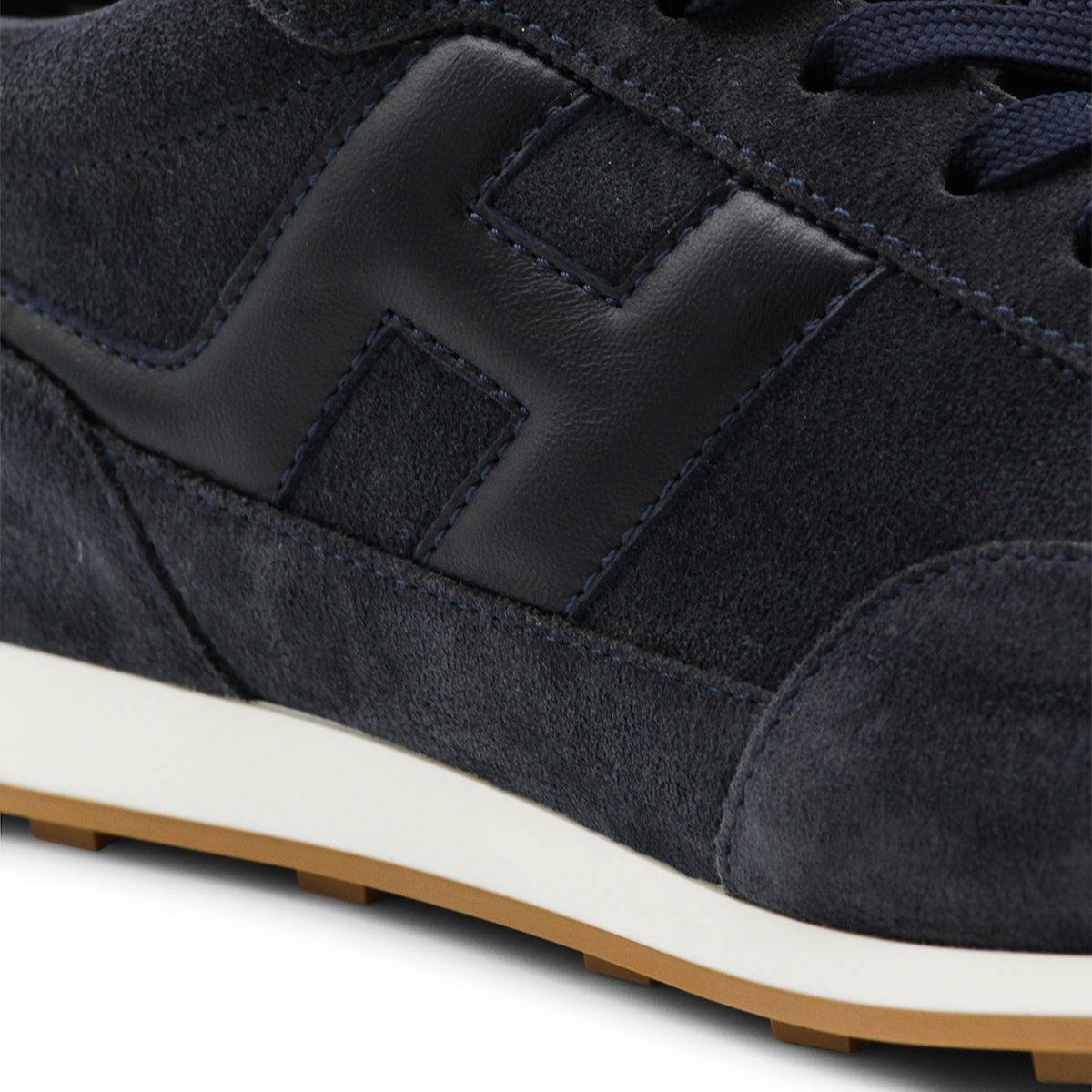 NAVY LEATHER SNEAKERS