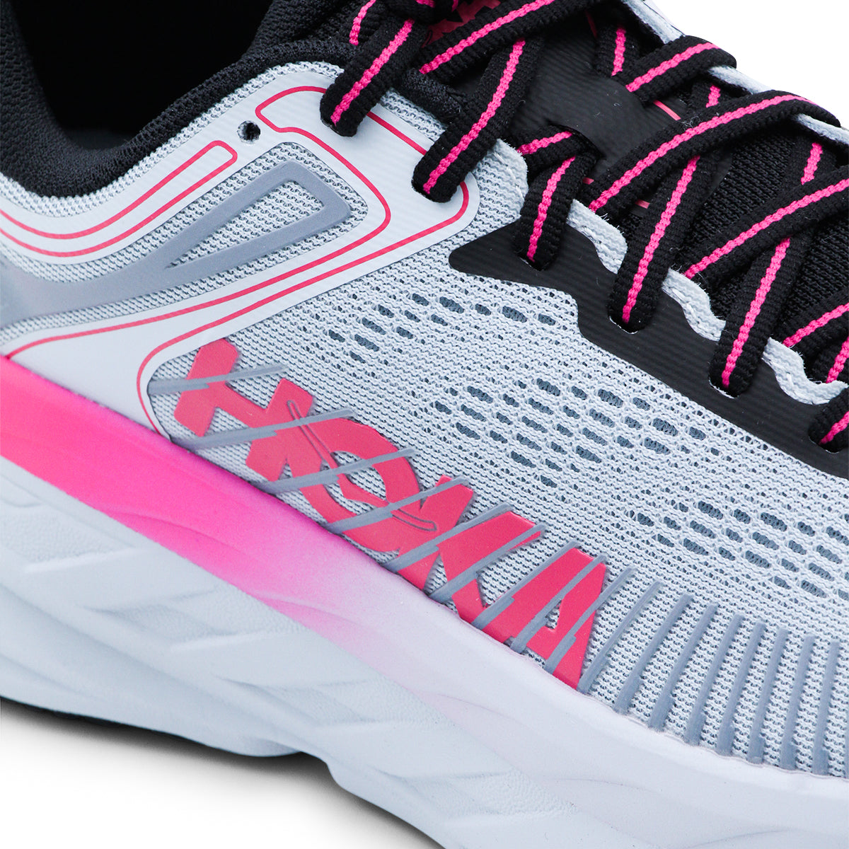 GREY AND PINK BONDI 7 SNEAKERS