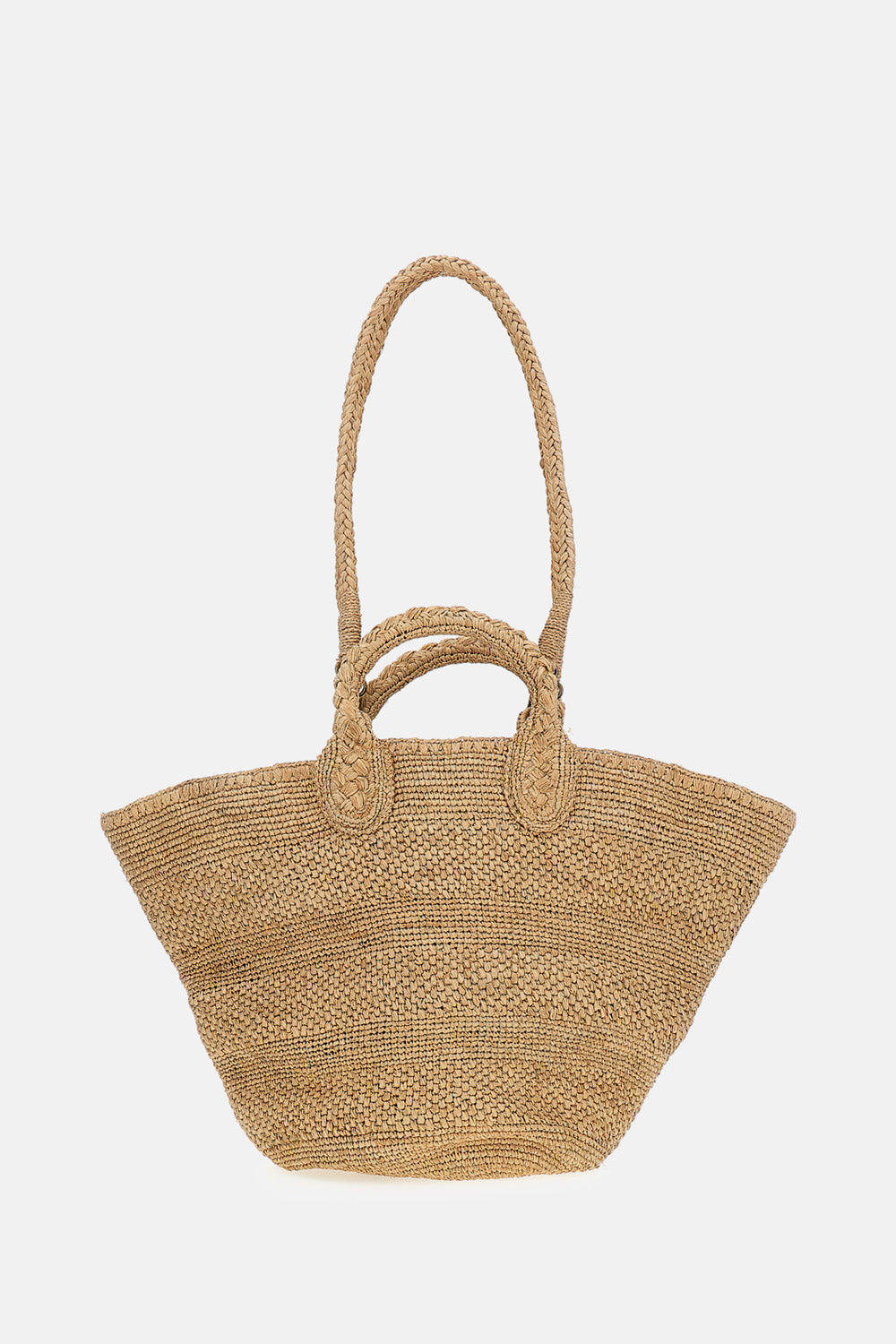 DOUBLE HANDLES RAFFIA BAG