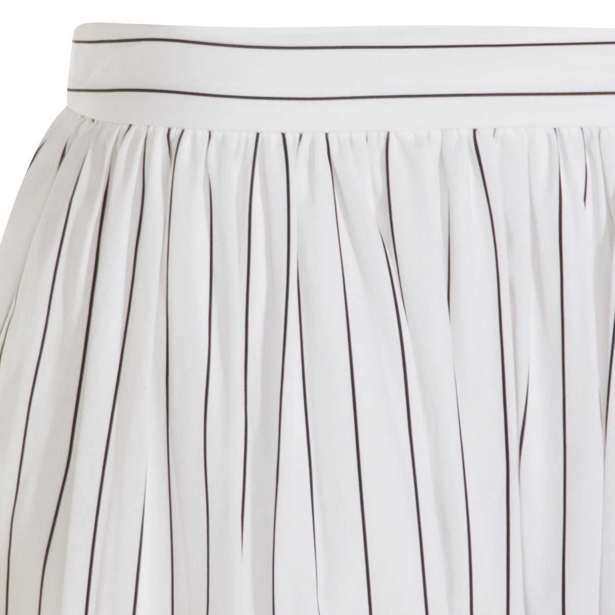 WHITE COTTON MIDI SKIRT