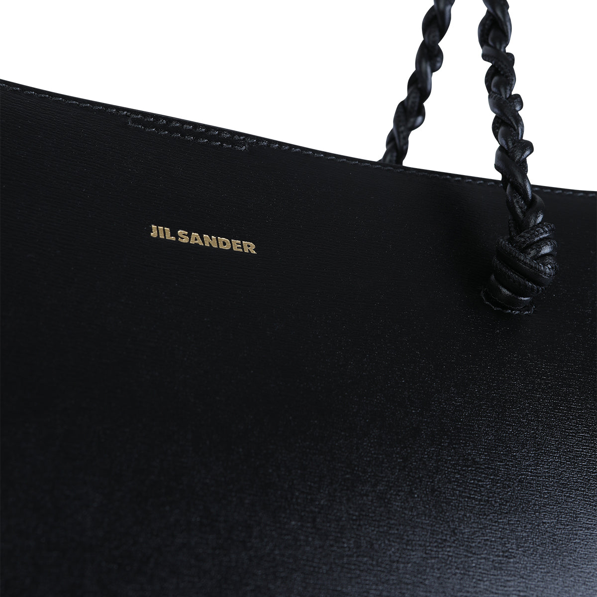 BLACK LEATHER TANGLE KNOTTED CROSSBODY BAG