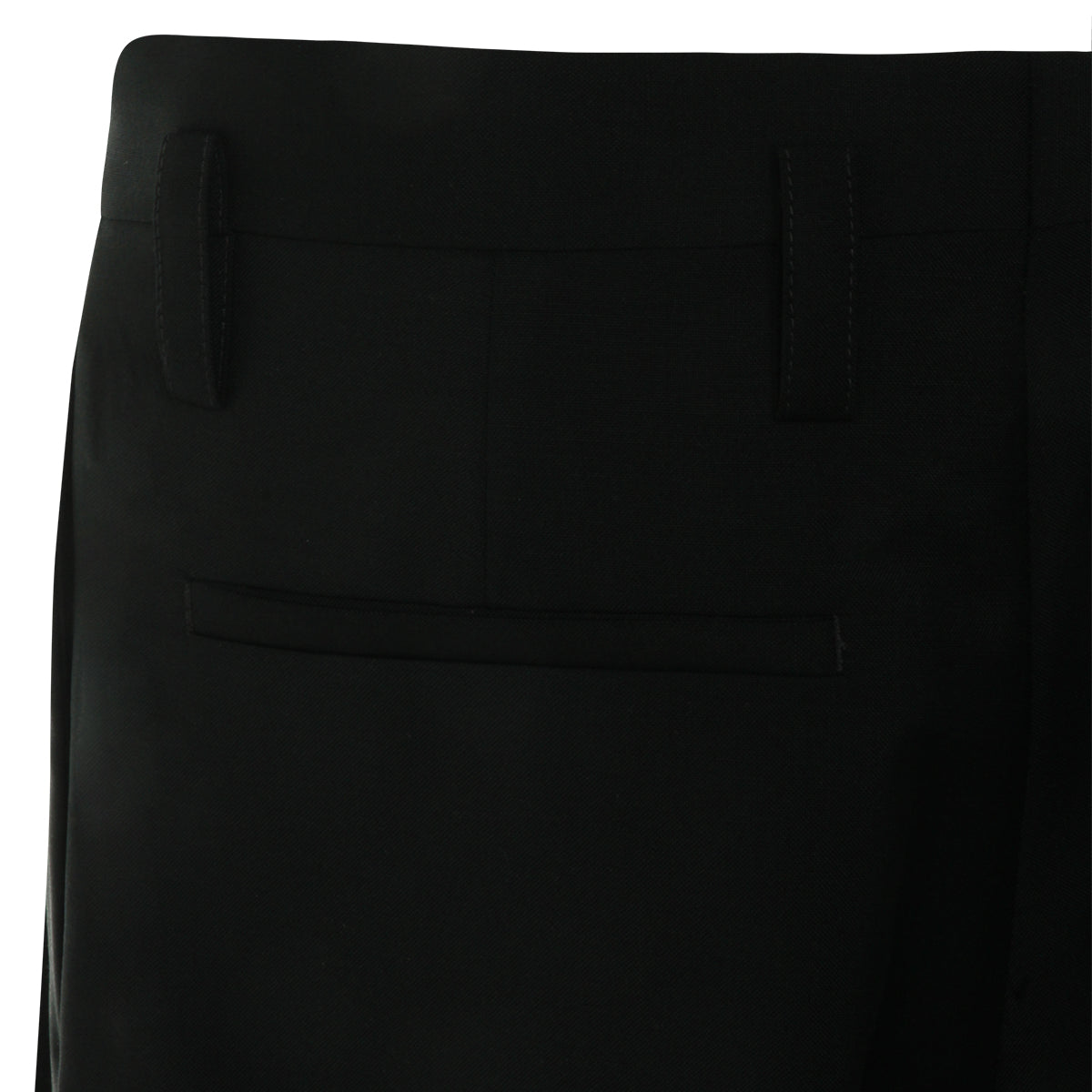 BLACK VIRGIN WOOL AND MOHAIR PANTS