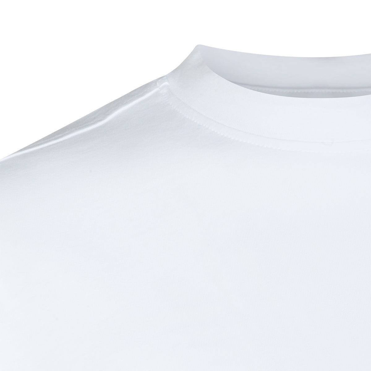 WHITE AND ORANGE COTTON T-SHIRT