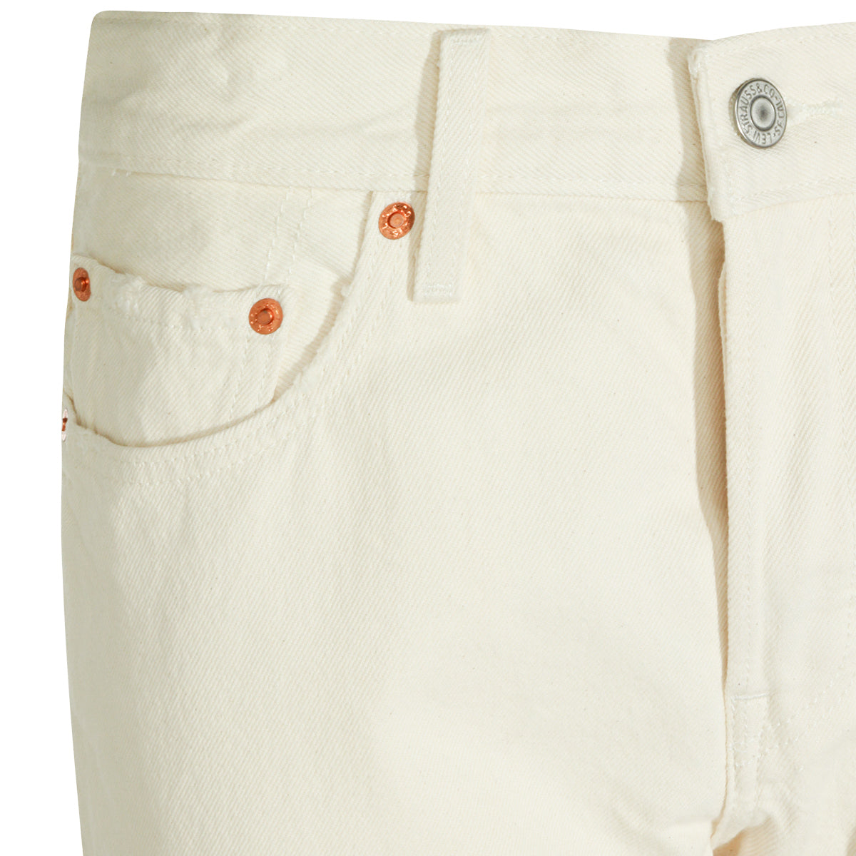 ECRU COTTON 501 DENIM JEANS
