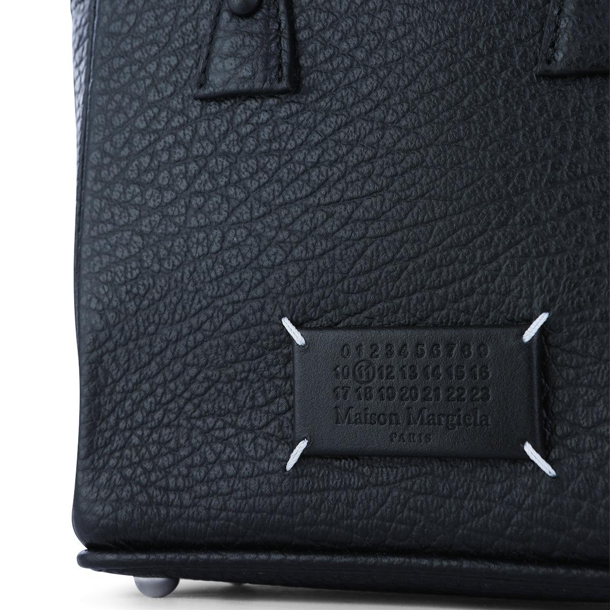 BLACK LEATHER 5AC HORIZONTAL SATCHEL